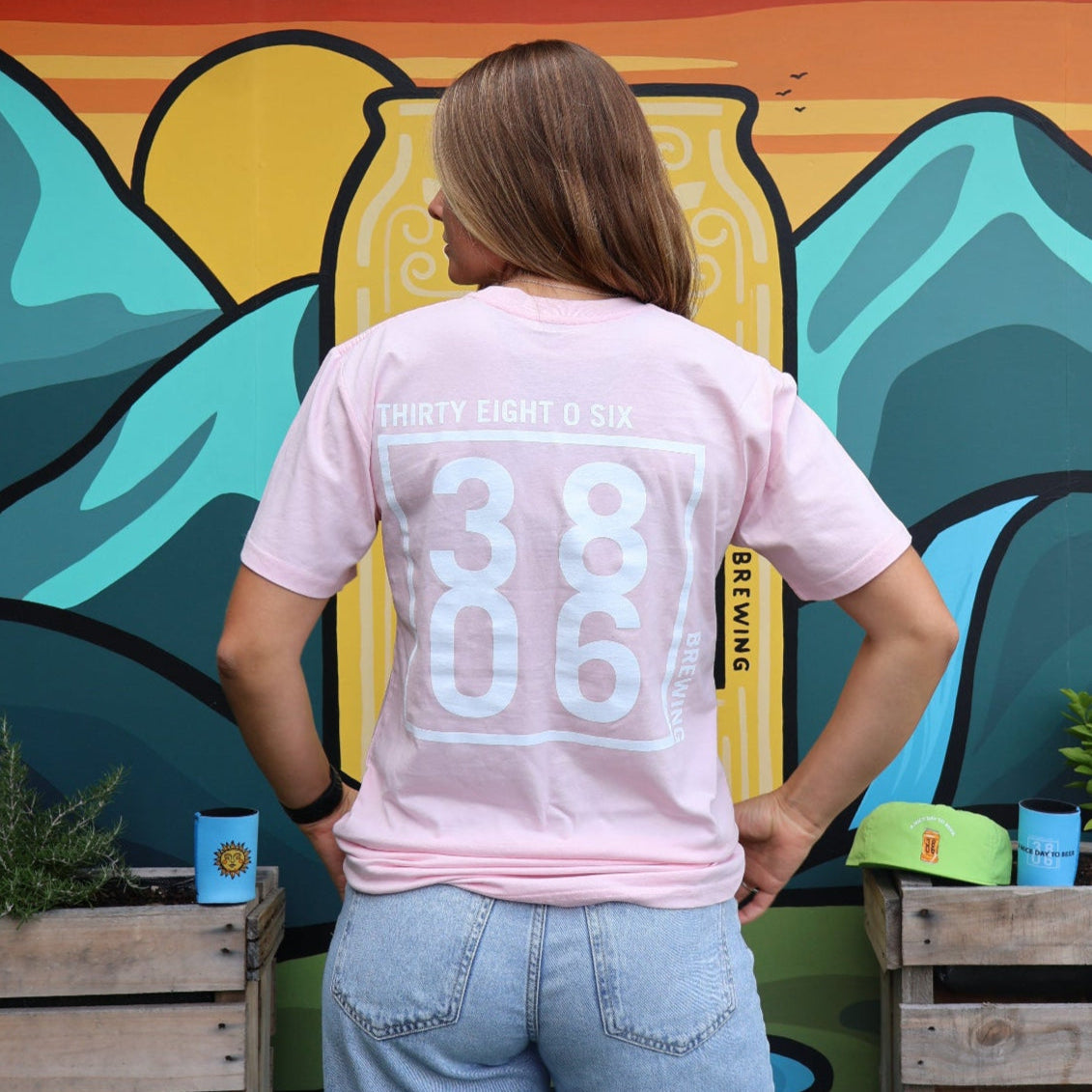 3806 Pink Logo Tee - Adult