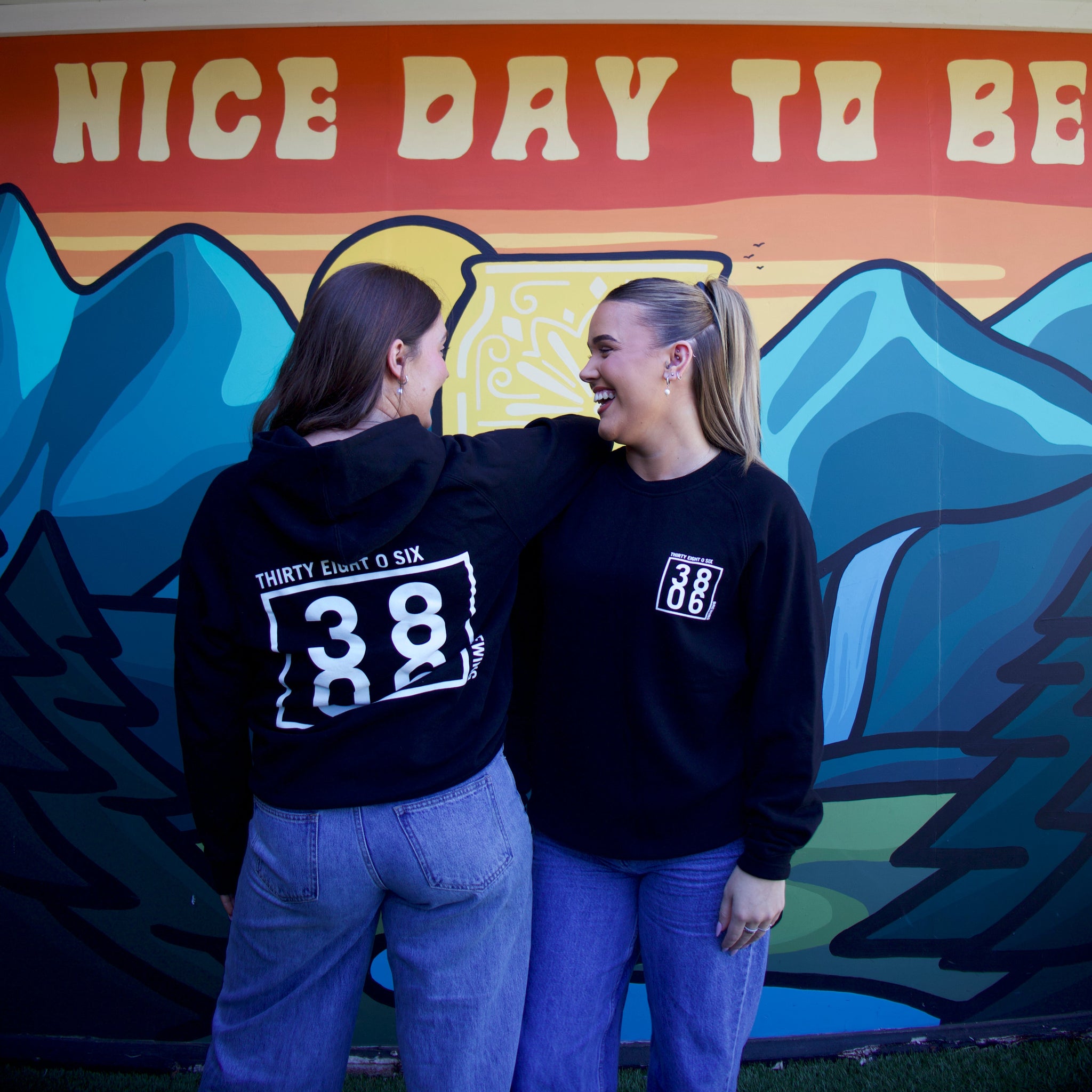 3806 Logo Black Hoodie